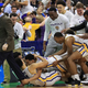LSU celebrates after the game-winning shot.